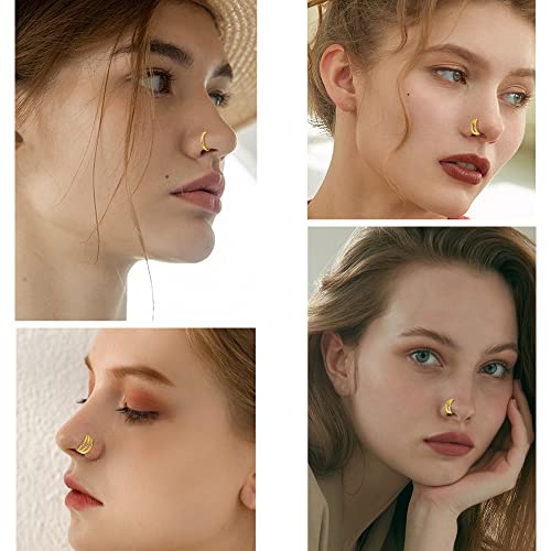 Anneau Clicker Daith pour Femmes en Acier Chirurgical 316L | Écoutez Adramata | Bijoux de Piercings pour Argent Or Tone 